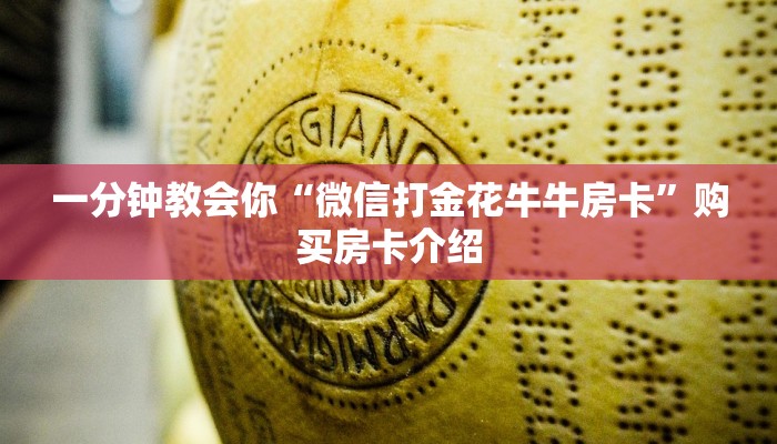 一分钟教会你“微信打金花牛牛房卡”购买房卡介绍